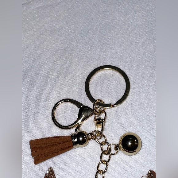 Western Texas longhorn rhinestone keychain - Picture 4 of 5